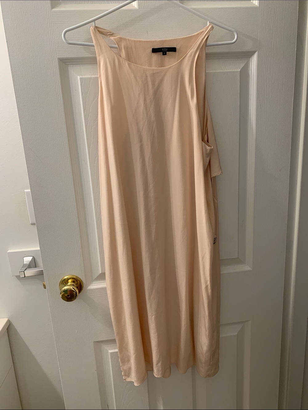 Sleeveless Tibi New York Dress , good condition and nude colour , as is